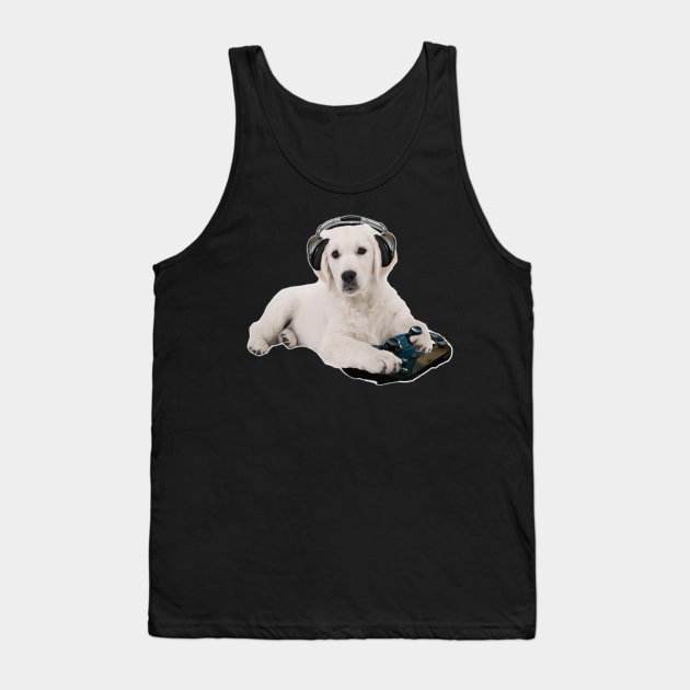 Golden Retriever Gamer Tank Top by Random Galaxy